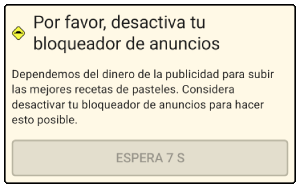 Desactiva tu Bloqueador de Anuncios