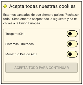 Banners Agresivos de Cookies